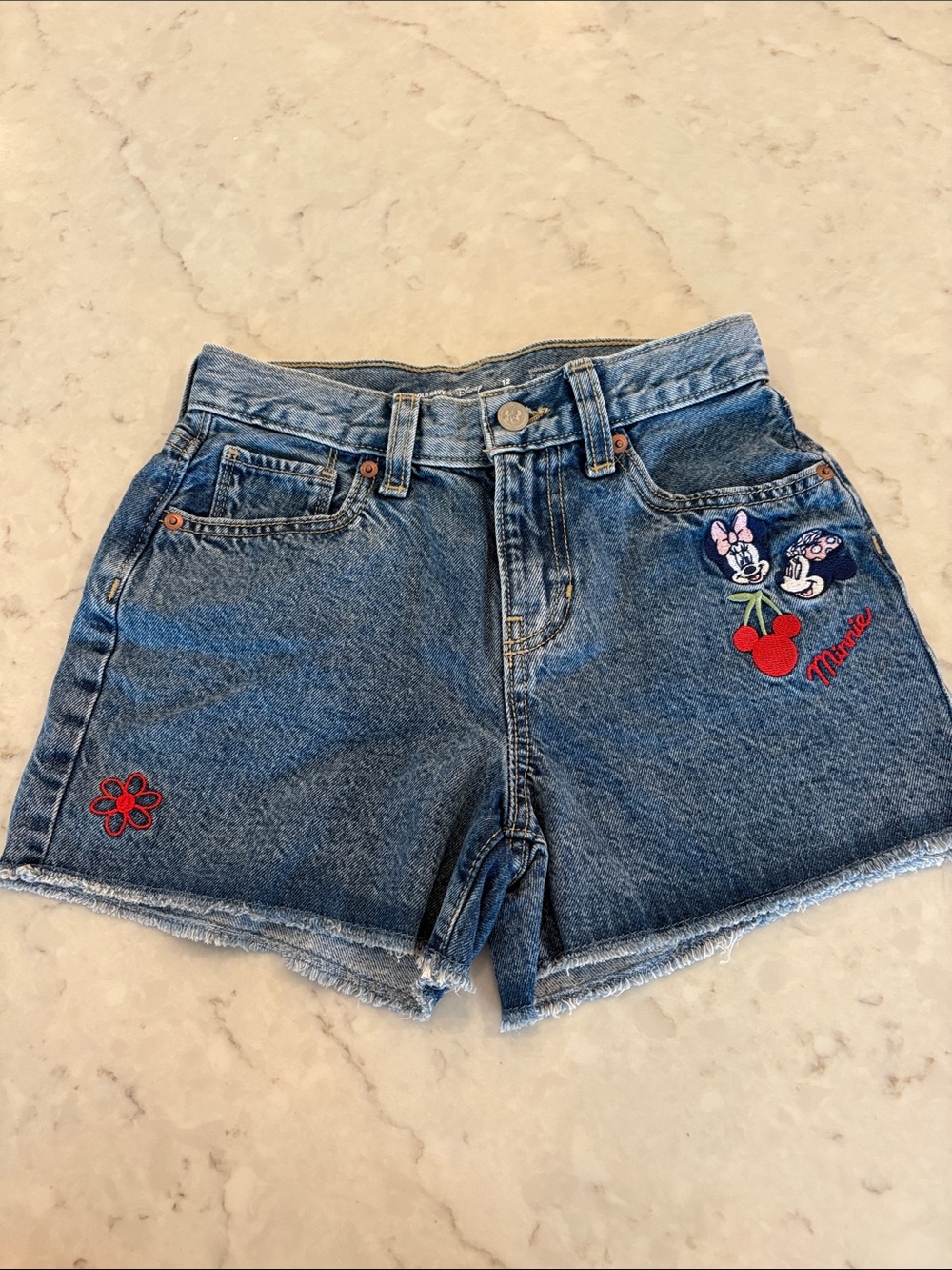 Old Navy x Disney Denim Minnie Embroidered Shorts